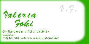 valeria foki business card