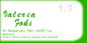 valeria foki business card